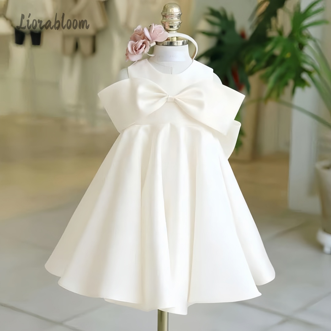 Formal Attire Woman - Customized Flower Girl Dress Simple White
