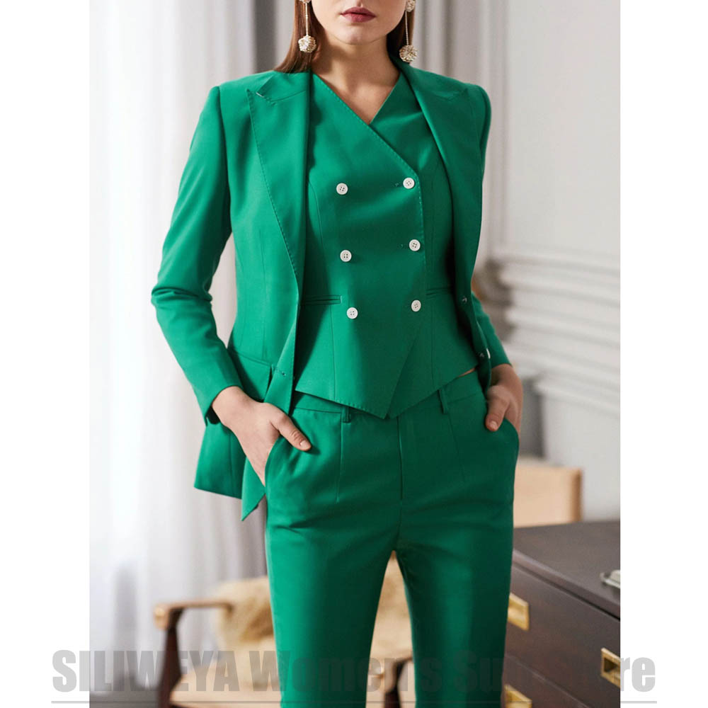 Women Formal Wear Vest - Women's Three Piece Suit Blazer Vest