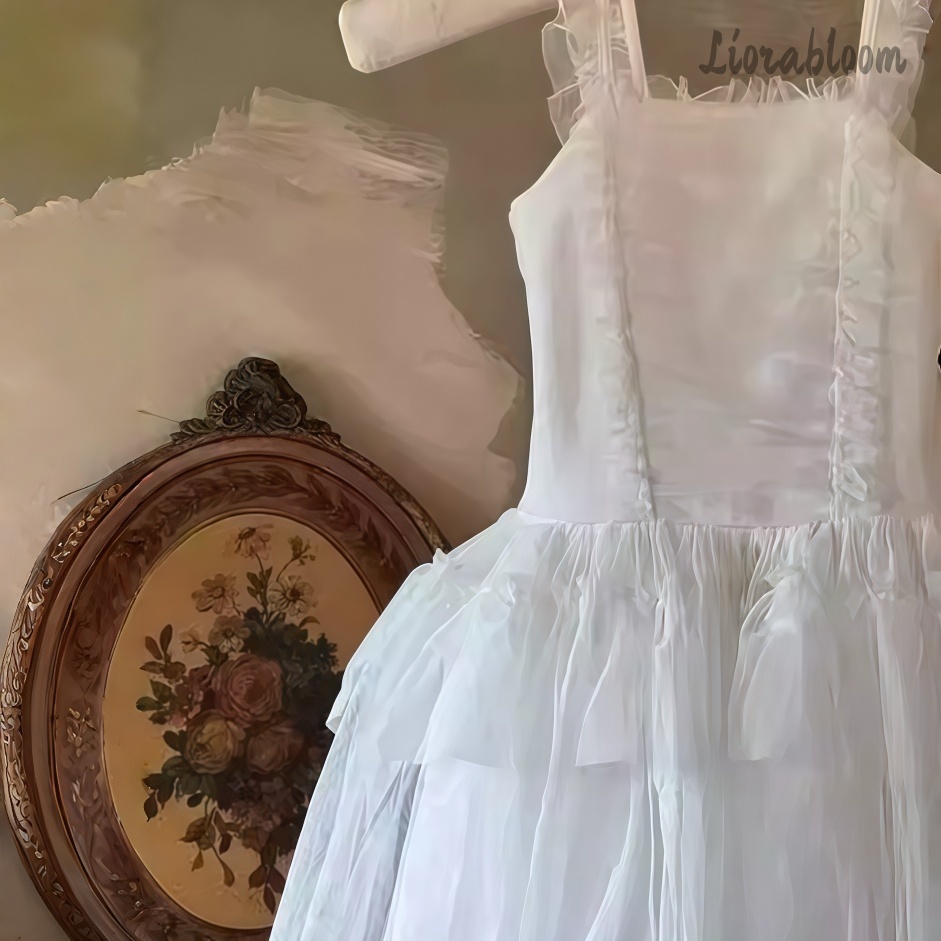 White Spaghetti Strap Tulle Fl - đánh giá và giá Formal Attire Woman