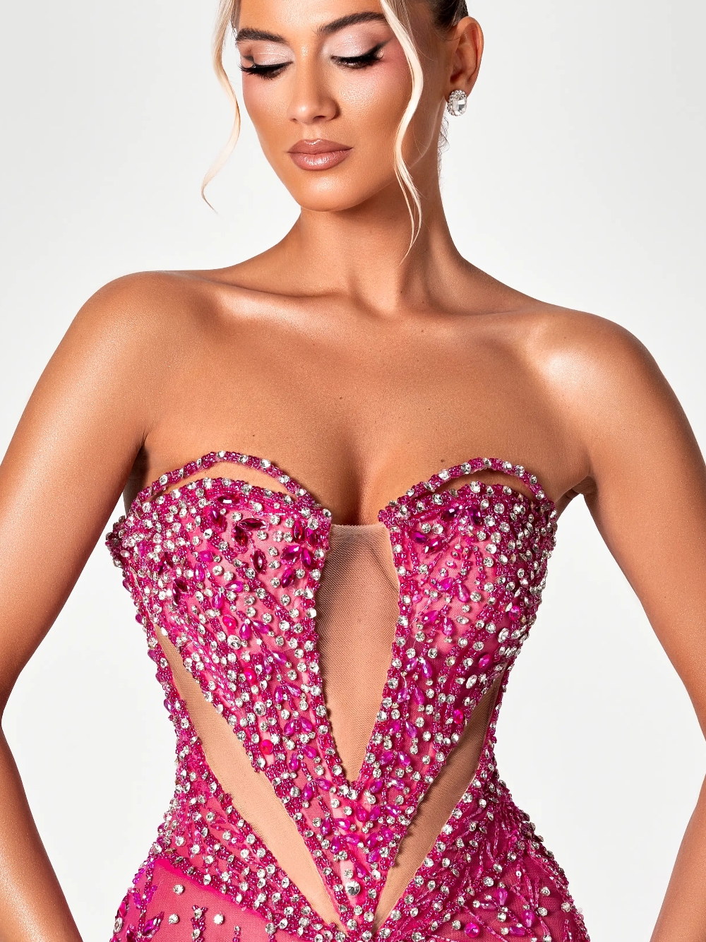 Fuchsia Cut Out Sweet Evening  - đánh giá và giá Formal Gala Wear Women