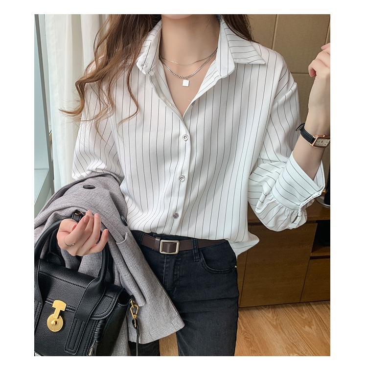 Women Vertical Striped Lapel B - đánh giá và giá Women'S Formal Wear Blouse