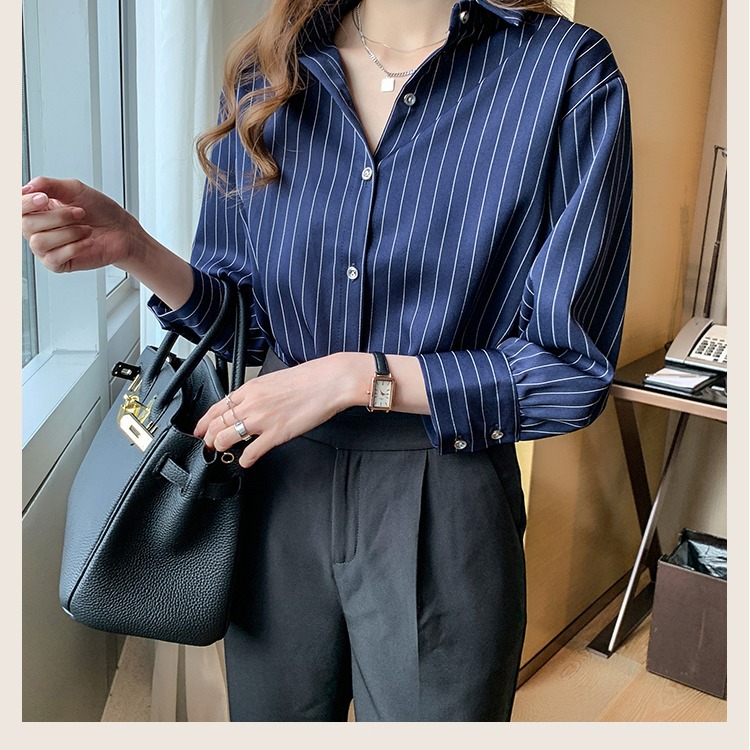 Women Vertical Striped Lapel B - đánh giá và giá Women'S Formal Wear Blouse