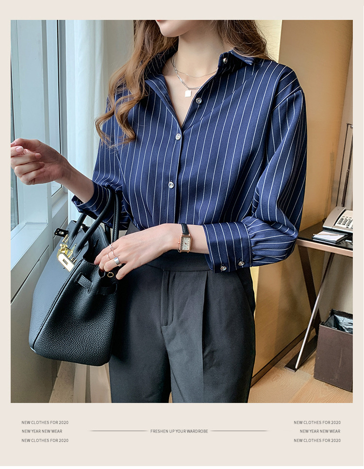 Women Vertical Striped Lapel B - đánh giá và giá Women'S Formal Wear Blouse