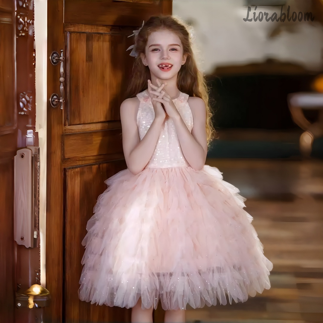 Girls' Pink Halter Dress Flora - đánh giá và giá Formal Attire Woman