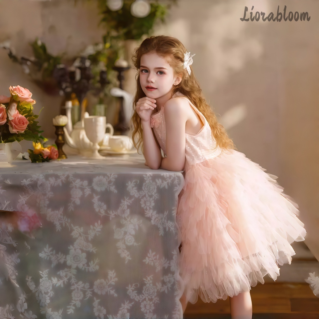 Girls' Pink Halter Dress Flora - đánh giá và giá Formal Attire Woman