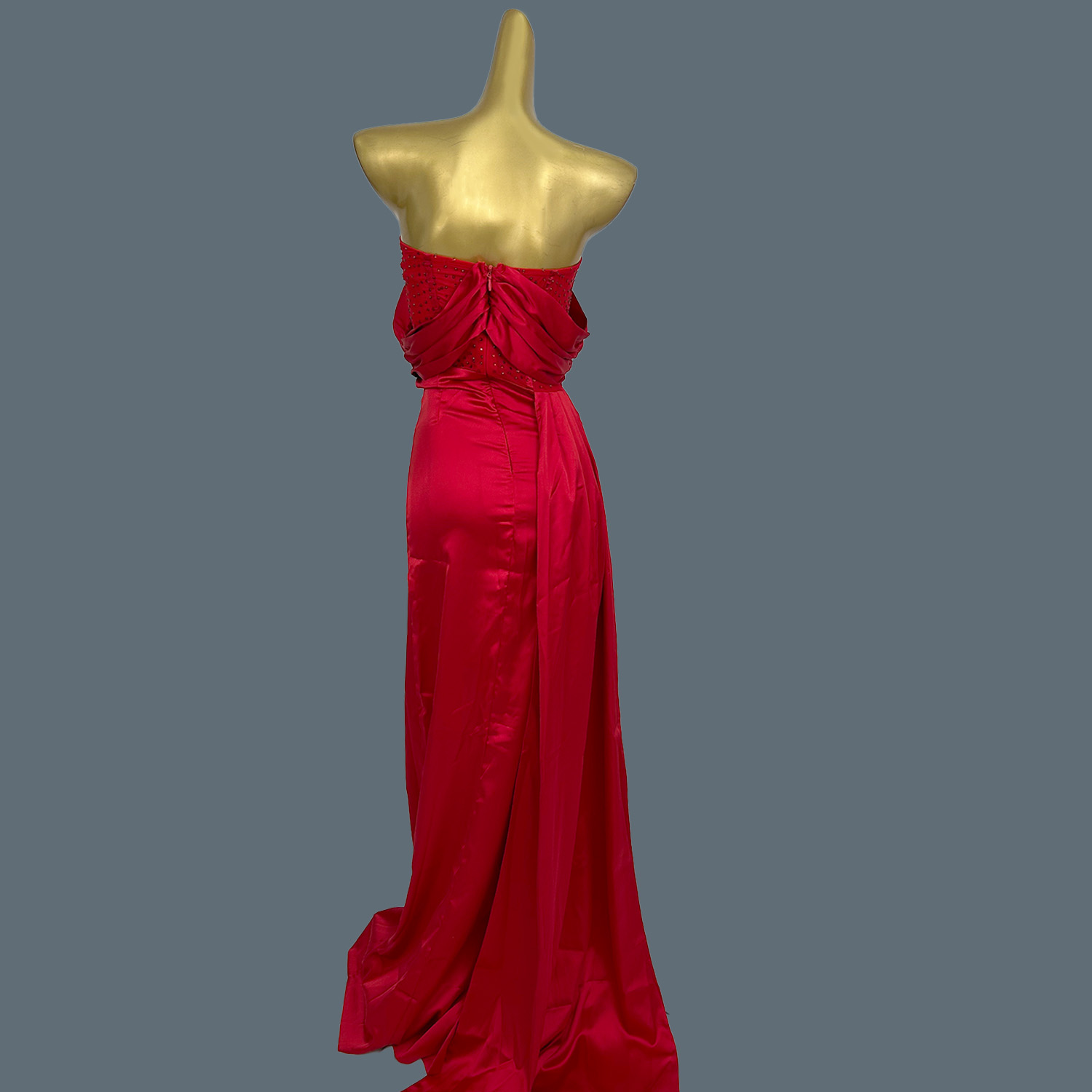 Red Silks Satins Floor-length  - đánh giá và giá Women Formal Wear Photoshoot