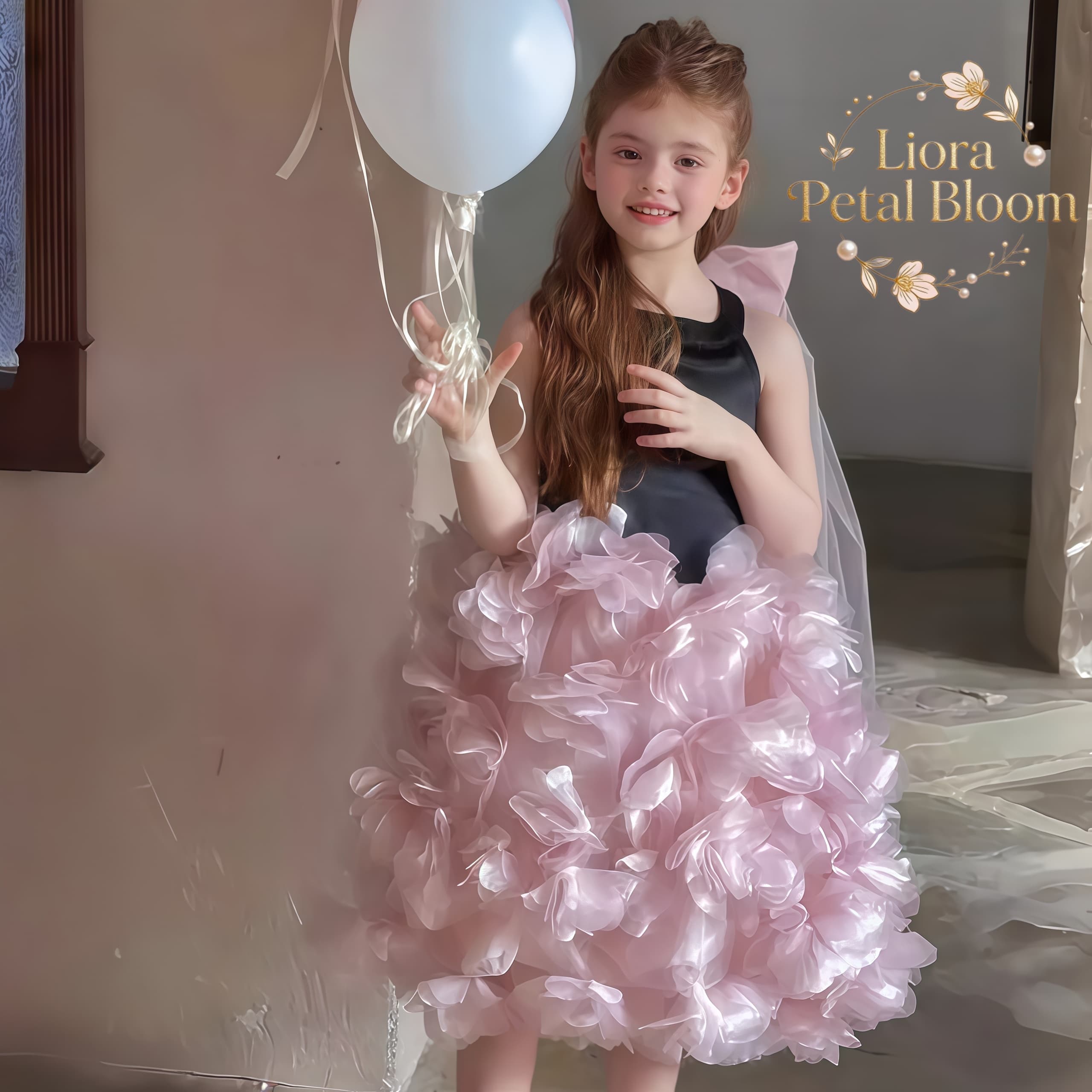 Girls' Black Floral Tulle Dres - đánh giá và giá Formal Attire Woman