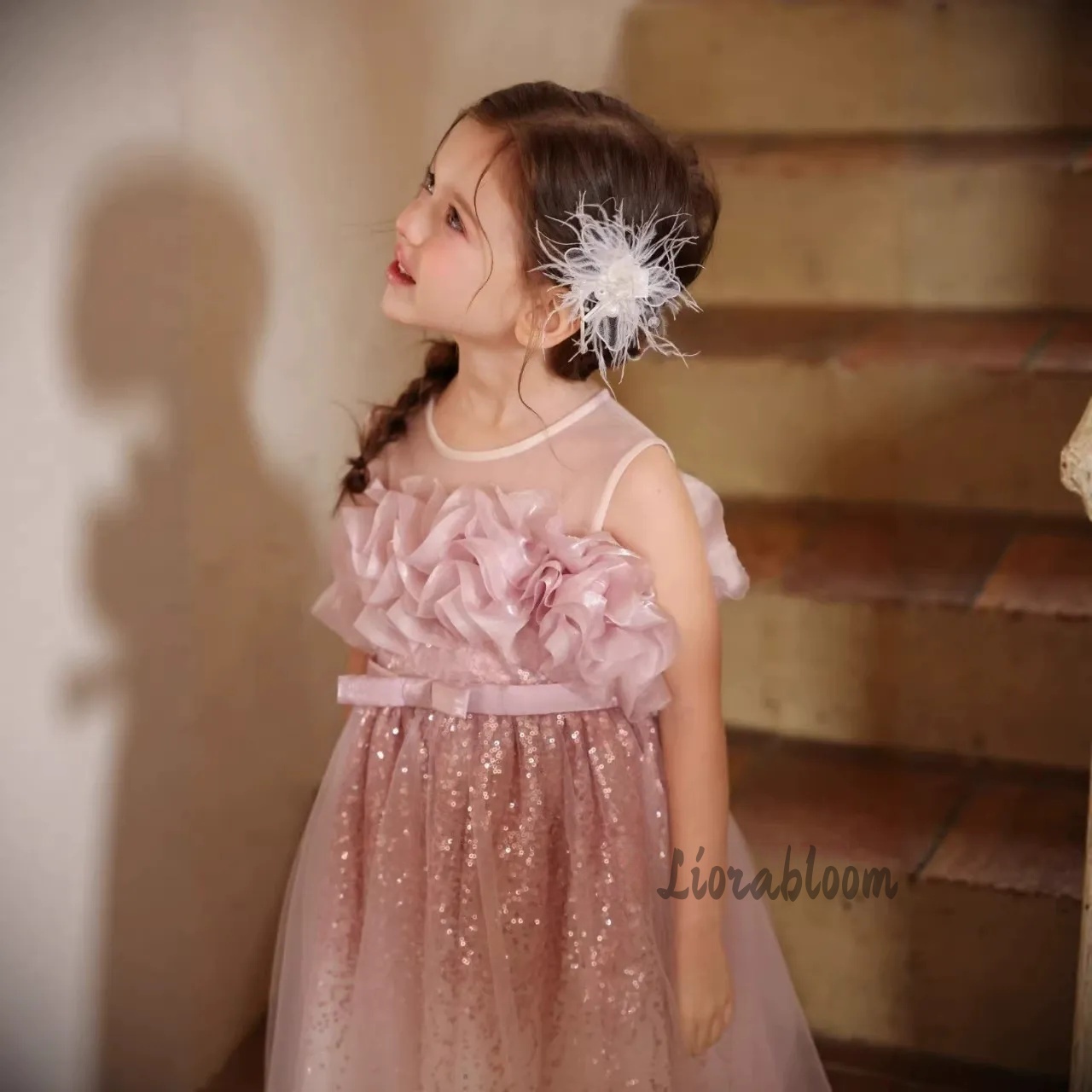 Girls' Pink Wavy Tulle Formal  - đánh giá và giá Formal Attire Woman