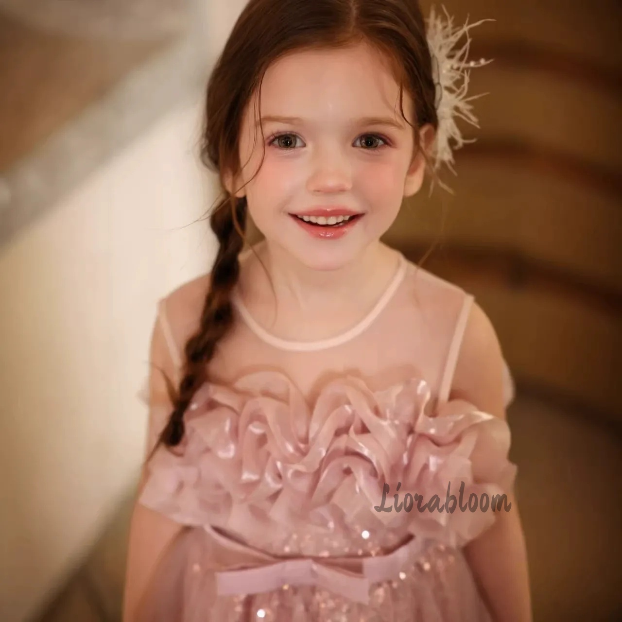 Girls' Pink Wavy Tulle Formal  - đánh giá và giá Formal Attire Woman