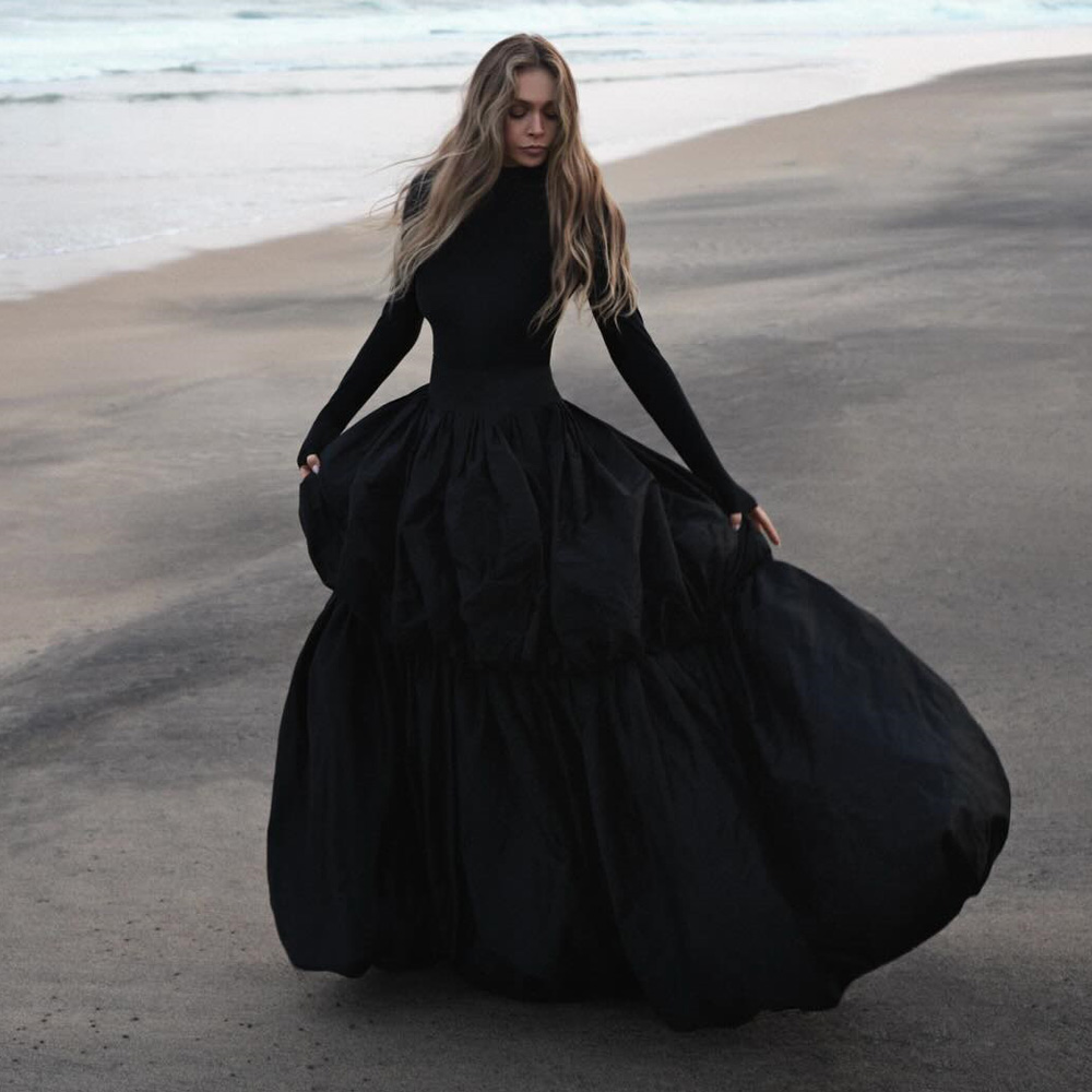 Dramatic High Waist Ruffled Sk - đánh giá và giá Women Formal Wear Photoshoot