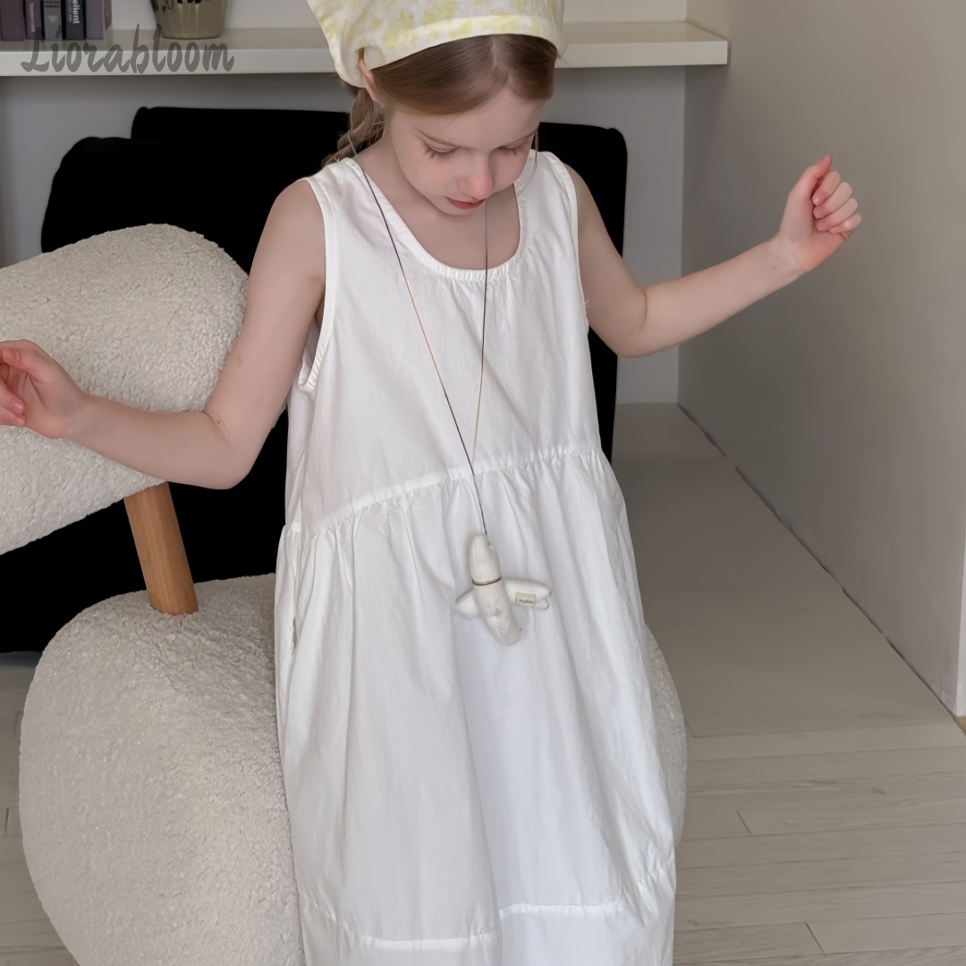 Girls' White Dress Simple Maxi - đánh giá và giá Formal Attire Woman