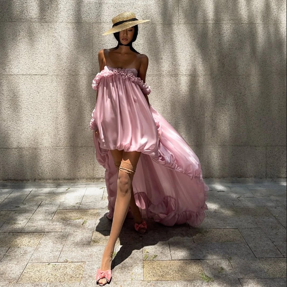 High Low Pink Summer Holiday D - đánh giá và giá Women Formal Wear Photoshoot