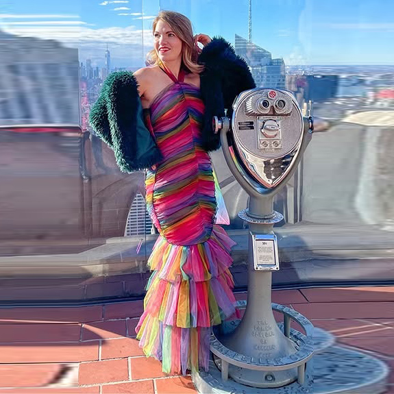 Colorful Rainbow Mermaid Prom  - đánh giá và giá Women Formal Wear Photoshoot