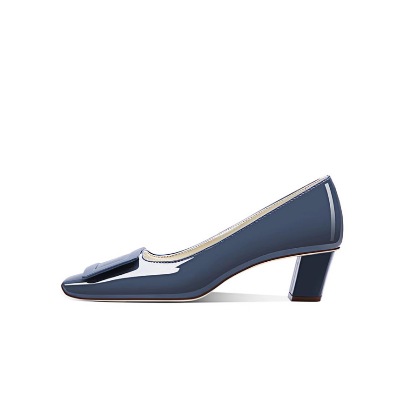Elegant Blue Square Buckle Pum - đánh giá và giá Women Formal Wear For Office