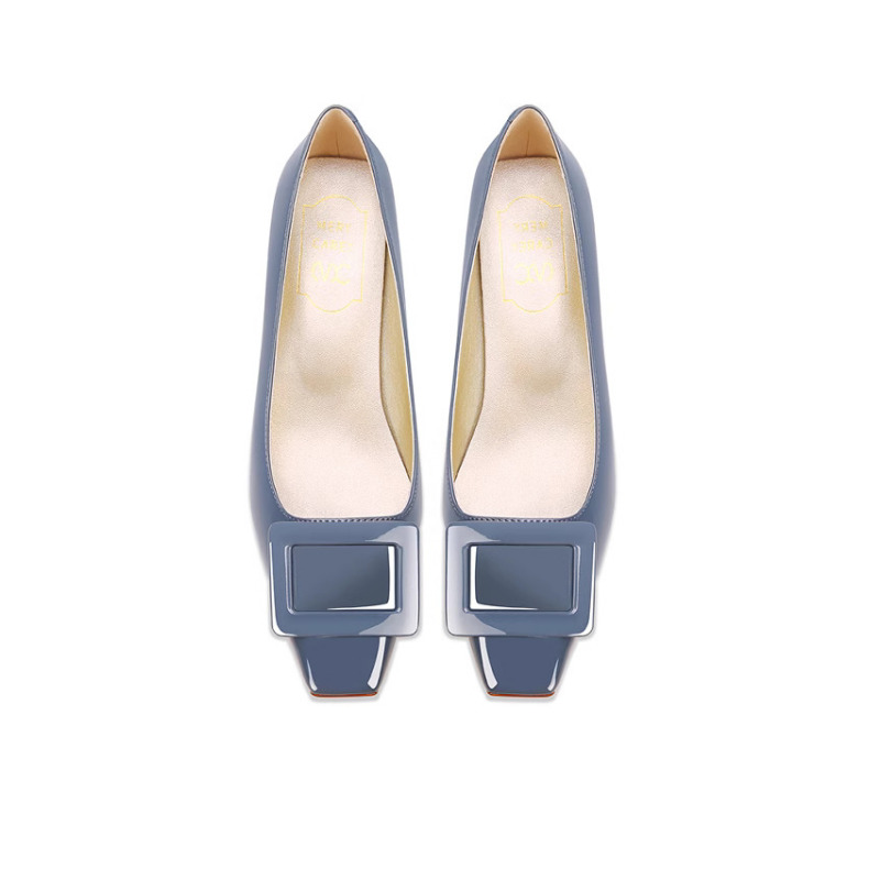 Elegant Blue Square Buckle Pum - đánh giá và giá Women Formal Wear For Office