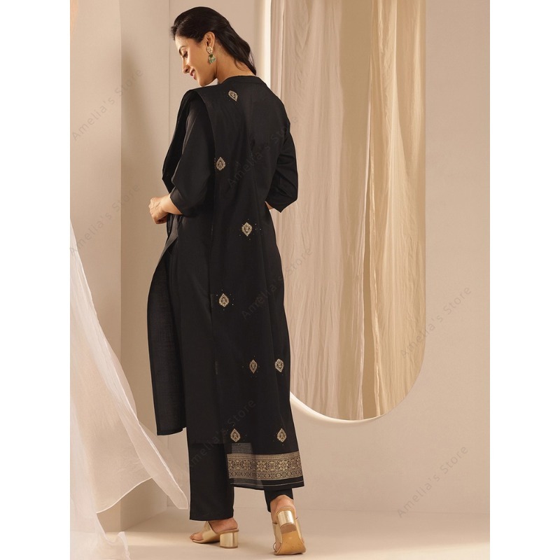 Women's Black Jacquard Kurta P - đánh giá và giá Women'S Formal Wear Blouse