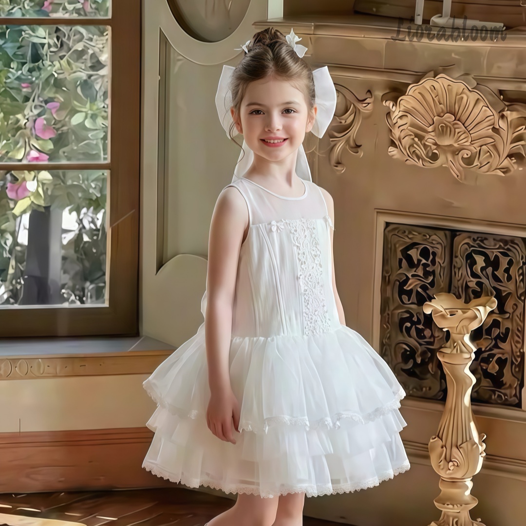 Girls' White Embroidered Forma - đánh giá và giá Formal Attire Woman