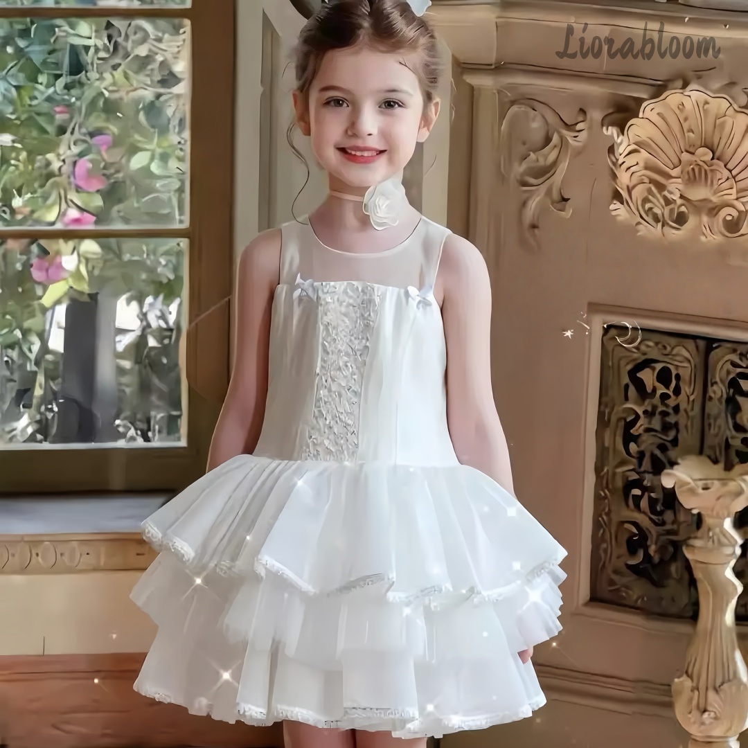 Girls' White Embroidered Forma - đánh giá và giá Formal Attire Woman
