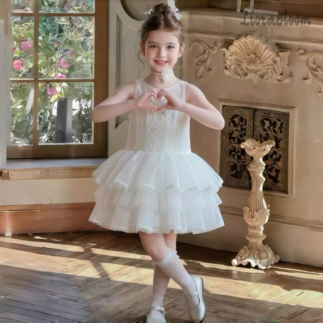 Girls' White Embroidered Forma - đánh giá và giá Formal Attire Woman