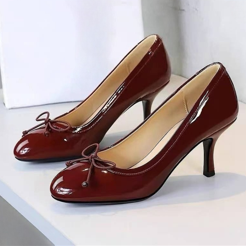 Elegant Patent Leather High He - đánh giá và giá Women Formal Wear For Office