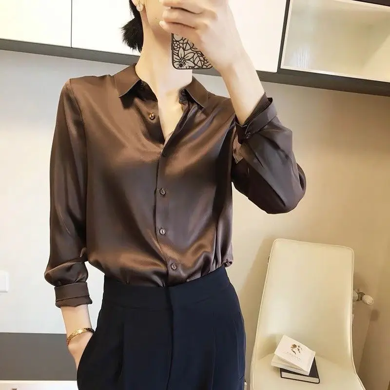 Silk Brown Clothes Wear To Wor - đánh giá và giá Women'S Formal Wear Blouse