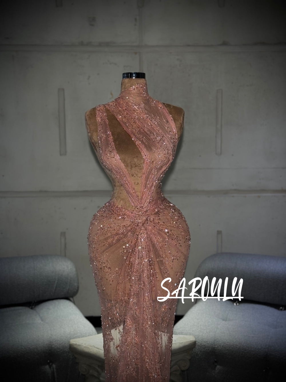 See Through Pink Soft Mermaid  - đánh giá và giá Formal Gala Wear Women