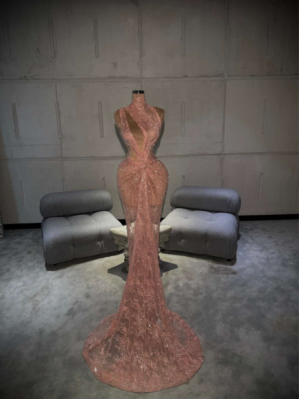See Through Pink Soft Mermaid  - đánh giá và giá Formal Gala Wear Women
