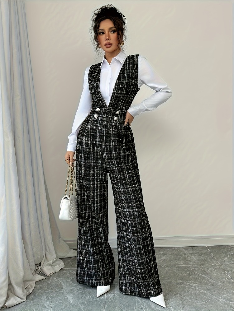 Women High Waist Wide Leg Plai - đánh giá và giá Women Formal Wear Vest