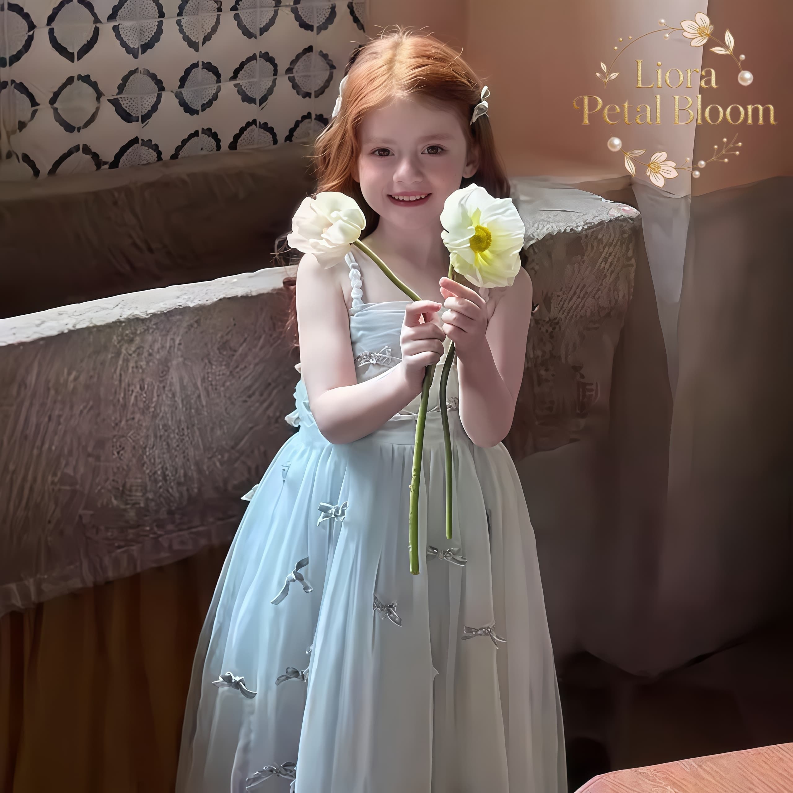 Girls' Blue Bow-Accent Dress G - đánh giá và giá Formal Attire Woman
