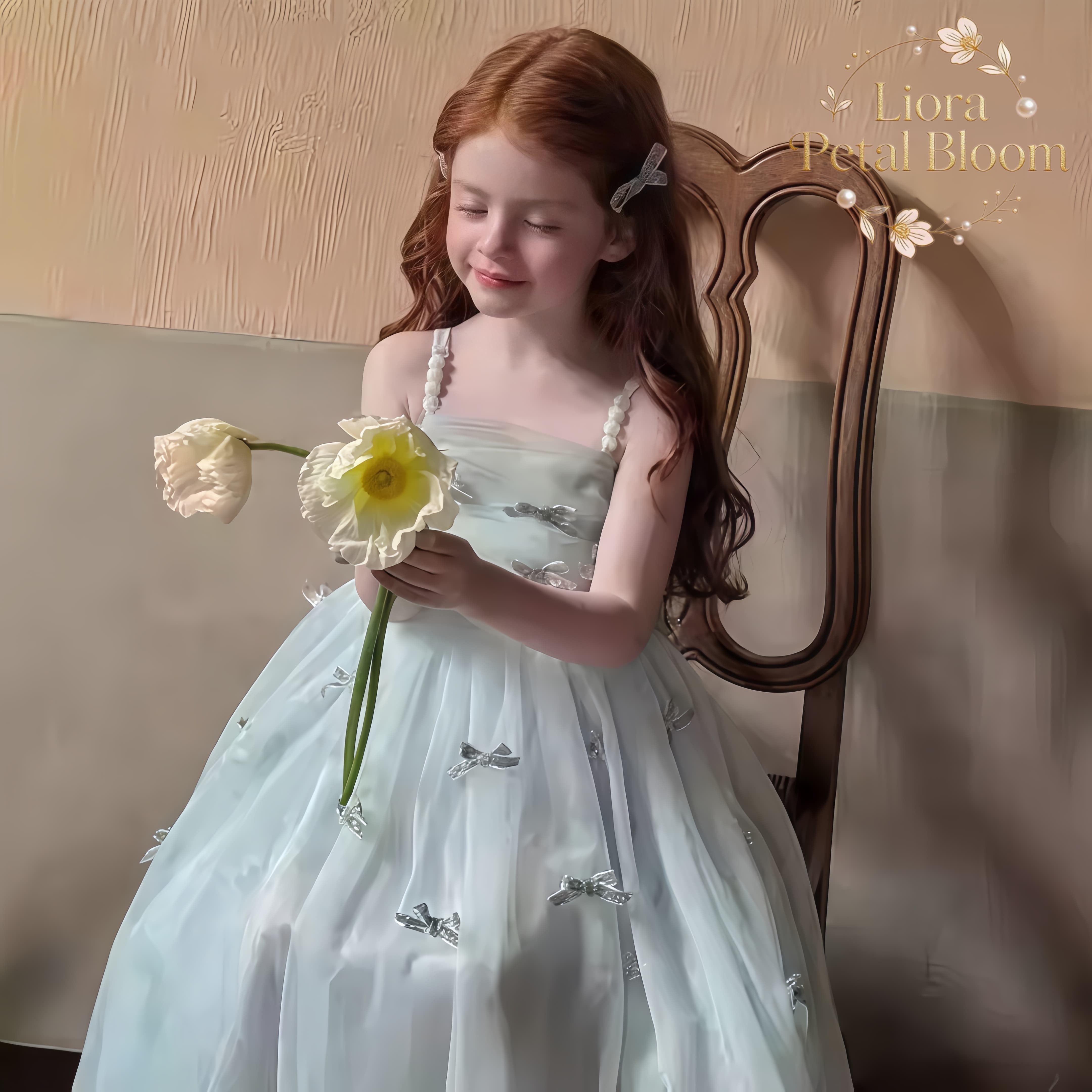 Girls' Blue Bow-Accent Dress G - đánh giá và giá Formal Attire Woman