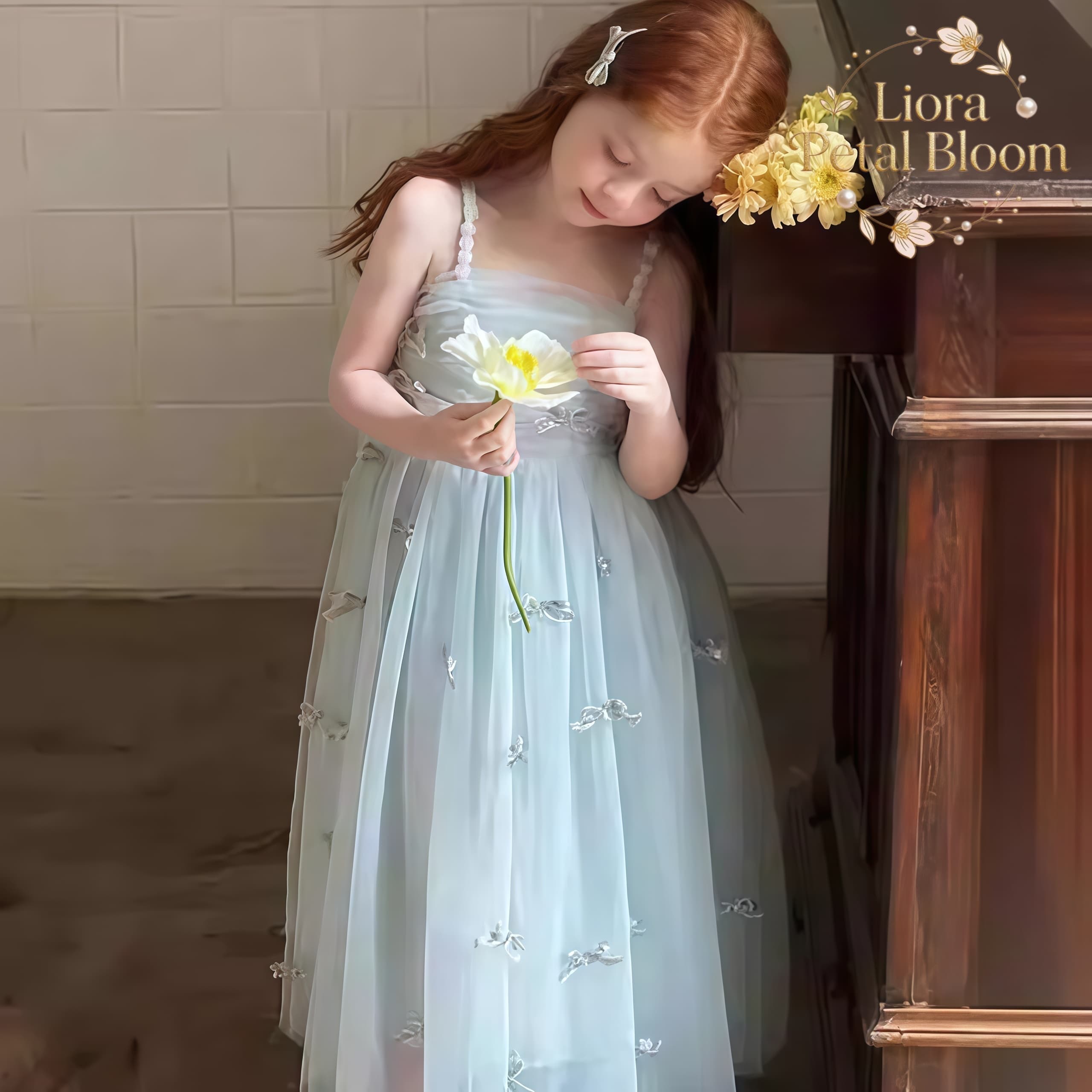 Girls' Blue Bow-Accent Dress G - đánh giá và giá Formal Attire Woman